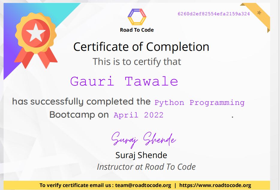 Python Certificate
